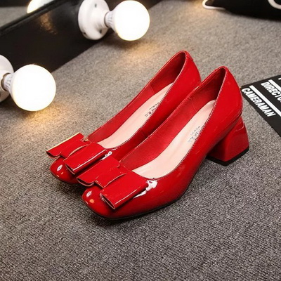 HERMES Shallow mouth Block heel Shoes Women--008